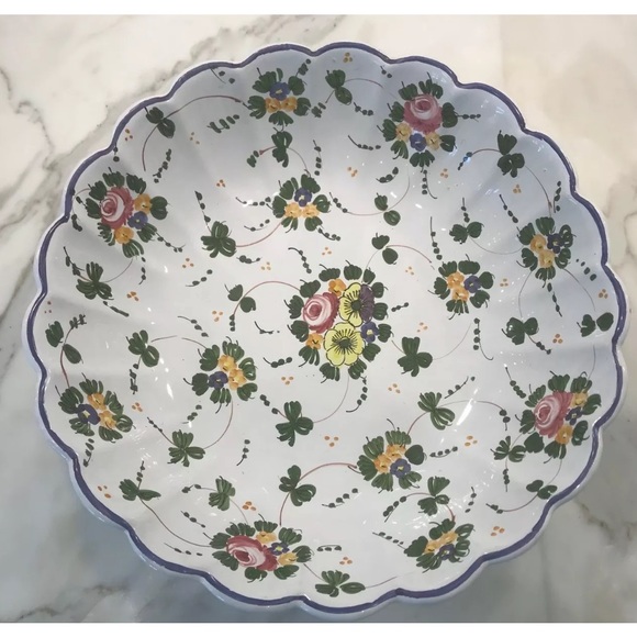 COTTURA HANDMADE FLORAL PAINTED BOWL LARGE - Picture 3 of 12